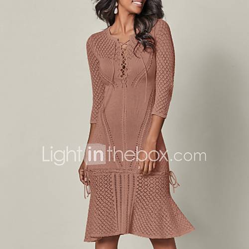 Dames Maxi Schede Jurk Blozend Roze One Size huismerk kopen in de aanbieding