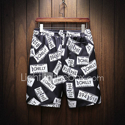 Heren Sportief Standaard Joggingbroeken Shorts Broek Print Blauw huismerk kopen in de aanbieding