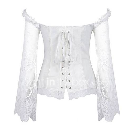 Dames Haak Oog Overbuste Korset Met Textuur Kanten Stiksel huismerk kopen in de aanbieding