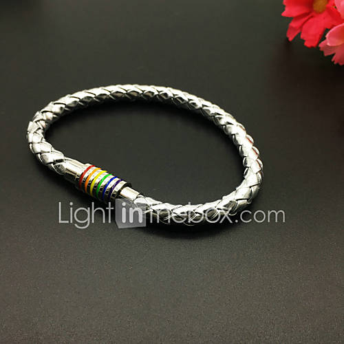 Heren Dames Gevlochten Magnetisch Lederen Armbanden Titanium Staal Regenboog Klassiek Sieraden Zilver Voor Feest Lahja Club Belofte Festival huismerk kopen in de aanbieding Heren Dames Gevlochten Magnetisch Lederen Armbanden Titanium Staal Regenboog Klassiek Sieraden Zilver Voor Feest Lahja Club Belofte Festival huismerk kopen in de aanbieding
