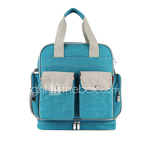 Nylon Kleurenblok Luiertas Rits Hemelsblauw Roze Donker Rood huismerk kopen in de aanbieding