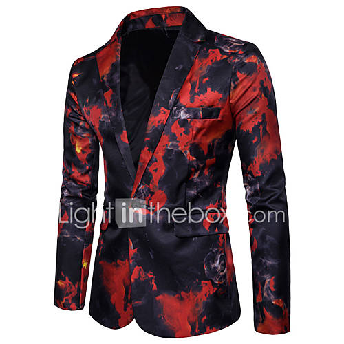 Heren Blazer Kleurenblok Regenboog Puntige Revers Rayon Polyester Blauw Rood Xl Xxl Xxxl huismerk kopen in de aanbieding Heren Blazer Kleurenblok Regenboog Puntige Revers Rayon Polyester Blauw Rood Xl Xxl Xxxl huismerk kopen in de aanbieding