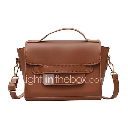 Dames Tassen Pu Schoudertas Effen Kleur Zwart Bruin Wijn huismerk kopen in de aanbieding