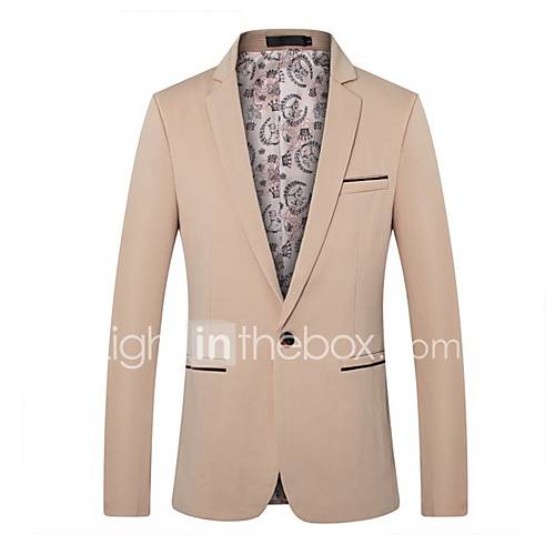 Heren Blazer Ingesneden Revers Polyester Wijn Licht Blauw Khaki Xxxl Xxxxl Xxxxxl huismerk kopen in de aanbieding