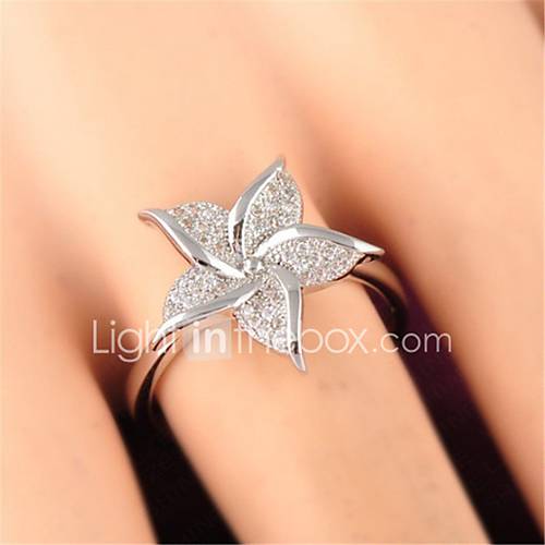 Dames Ring Bloem Stijlvol Modieuze Ringen Sieraden Zilver Voor Dagelijks huismerk kopen in de aanbieding