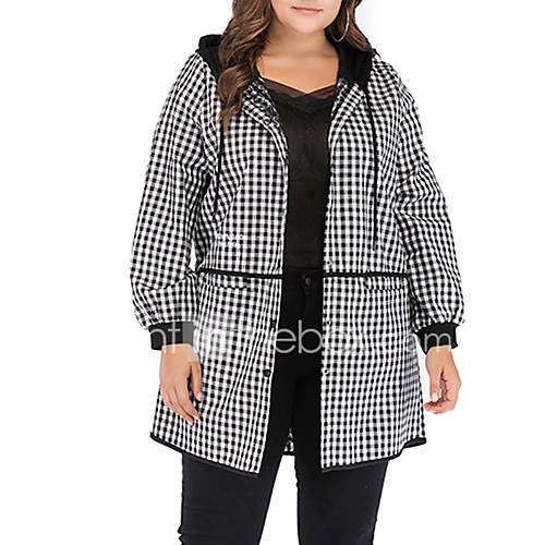 Dames Dagelijks Sport Lente Herfst Kort Trenchcoat Ruitjes Capuchon Lange Mouw Katoen Polyester Zwart Rood Xxxl Xxxxl Xxxxxl huismerk kopen in de aanbieding Dames Dagelijks Sport Lente Herfst Kort Trenchcoat Ruitjes Capuchon Lange Mouw Katoen Polyester Zwart Rood Xxxl Xxxxl Xxxxxl huismerk kopen in de aanbieding