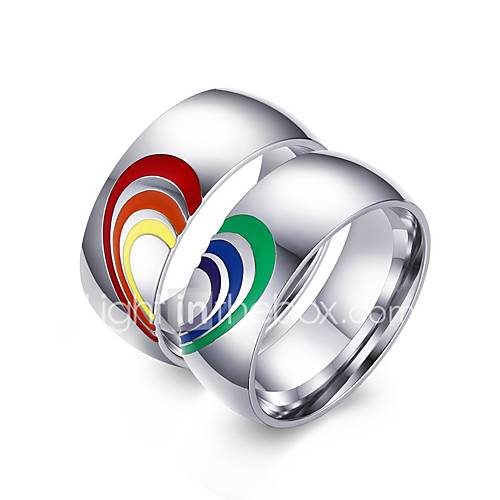 Heren Dames Bandring Roestvast Staal Regenboog Kleurrijk Modieuze Ringen Sieraden Zilver Voor Bruiloft Feest Verloving Dagelijks Club 2Pcs huismerk kopen in de aanbieding Heren Dames Bandring Roestvast Staal Regenboog Kleurrijk Modieuze Ringen Sieraden Zilver Voor Bruiloft Feest Verloving Dagelijks Club 2Pcs huismerk kopen in de aanbieding