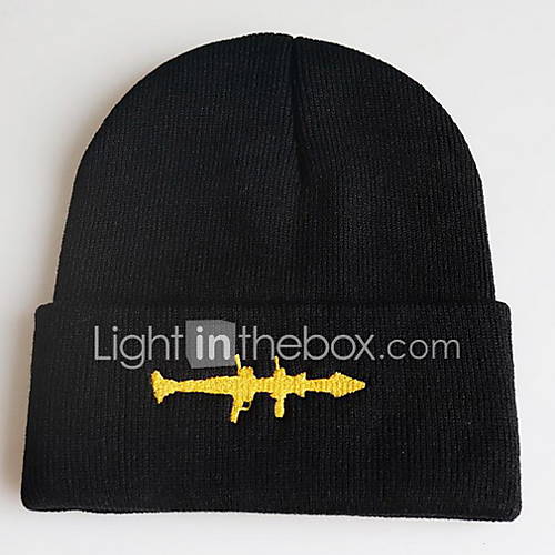 Unisex Standaard Gebreideffen Floppy Hoed Zwart huismerk kopen in de aanbieding