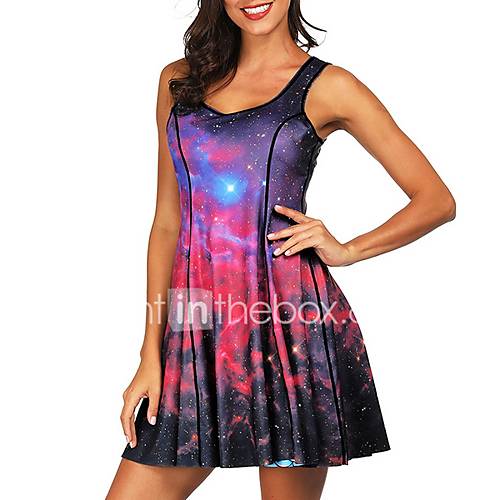 Dames Boven De Knie Een Lijnjurk Fuchsia S M L Xl huismerk kopen in de aanbieding