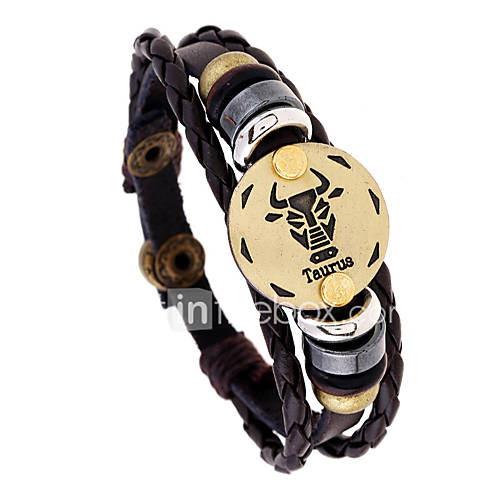 Heren Gevlochten Vintage Armbanden Leder Taurus Punk Sieraden Koffie Voor Lahja Dagelijks huismerk kopen in de aanbieding Heren Gevlochten Vintage Armbanden Leder Taurus Punk Sieraden Koffie Voor Lahja Dagelijks huismerk kopen in de aanbieding