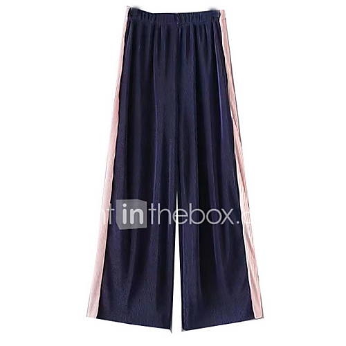 Dames Street Chic Chinos Zwaar Katoen Broek Gestreept Marineblauw huismerk kopen in de aanbieding