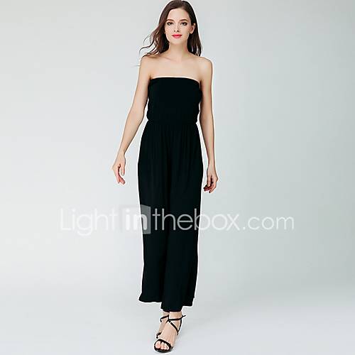 Dames Zwart Jumpsuit Effen Een Maat huismerk kopen in de aanbieding