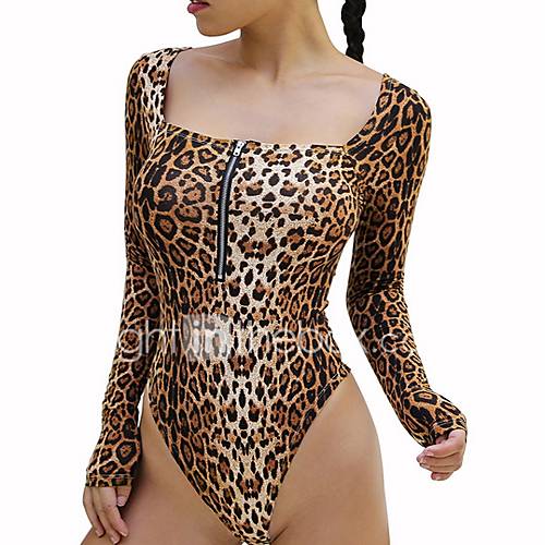 Dames Bodysuit Luipaard Bruin huismerk kopen in de aanbieding