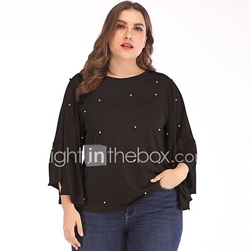 Dames T Shirt Polka Dot Zwart Xxxl huismerk kopen in de aanbieding Dames T Shirt Polka Dot Zwart Xxxl huismerk kopen in de aanbieding
