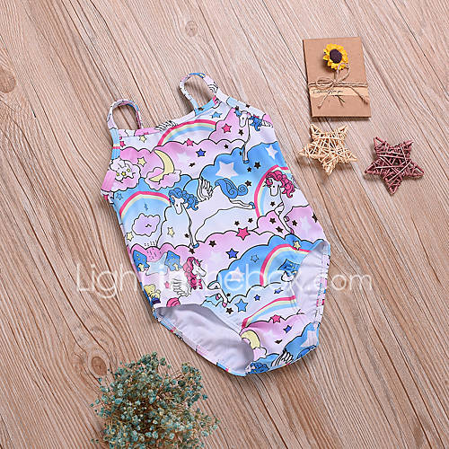 Peuter Meisjes Actief Standaard Print Mouwloos Polyester Badmode Regenboog huismerk kopen in de aanbieding Peuter Meisjes Actief Standaard Print Mouwloos Polyester Badmode Regenboog huismerk kopen in de aanbieding