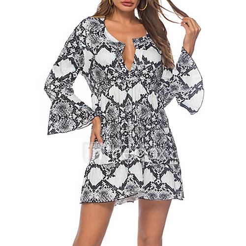 Dames Mini Lijnjurk Zwart M L Xl huismerk kopen in de aanbieding