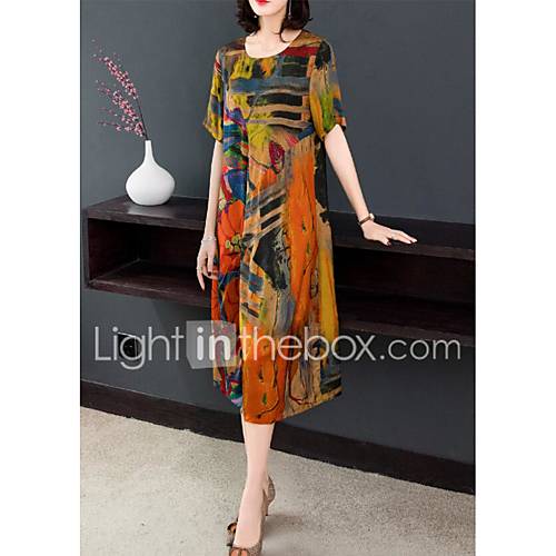 Dames Boho Tuniek Jurk Tot De Knie huismerk kopen in de aanbieding