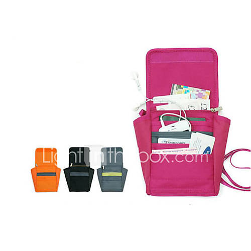 Oxfordstof Effen Kleur Kaart Pasjeshouder Rits Oranje Grijs Fuchsia huismerk kopen in de aanbieding