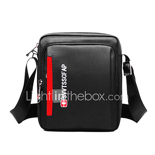 Heren Tassen Nylon Crossbodytas Rits Zwart huismerk kopen in de aanbieding