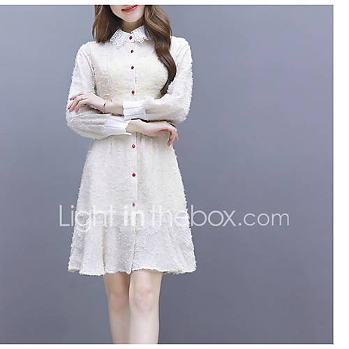 Dames Standaard Breigoed Jurk Effen Boven De Knie huismerk kopen in de aanbieding