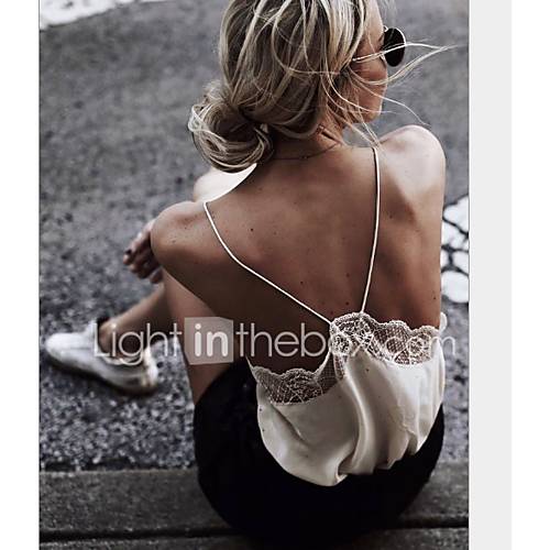 Dames Singlet Kleurenblok Wit huismerk kopen in de aanbieding