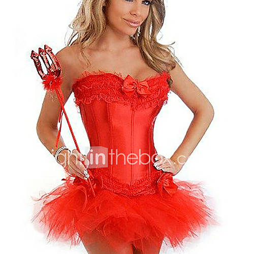 Dames Veters Korsetjurk Korsetset Effen Geborduurd huismerk kopen in de aanbieding