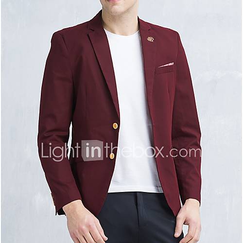 Heren Blazer Ingesneden Revers Polyester Klaver Wijn Marine Blauw Xl Xxl Xxxl huismerk kopen in de aanbieding