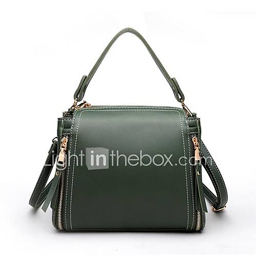 Dames Tassen Pu Schoudertas Rits Klaver Zwart Rood huismerk kopen in de aanbieding