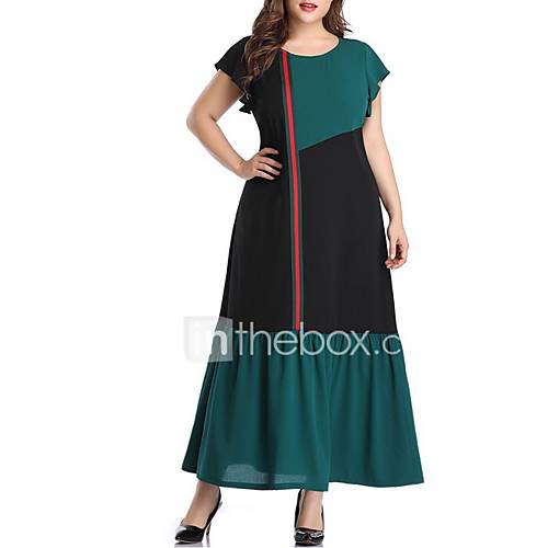 Maxi Swing Damesjurk Groen Xl Xxl Xxxl Xxxxl huismerk kopen in de aanbieding