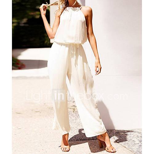 Dames Street Chic Breedbeen Broek Effen Blauw huismerk kopen in de aanbieding