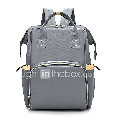 Unisex Tassen Nylon Rugzak Rits Effen Kleur Rood Blozend Roze Grijs huismerk kopen in de aanbieding