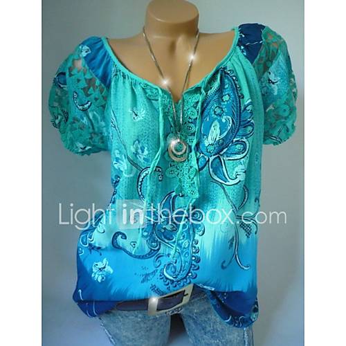 Dames Grote Maten T Shirt Bloemen Geometrisch Marineblauw Xxxl Zomer huismerk kopen in de aanbieding Dames Grote Maten T Shirt Bloemen Geometrisch Marineblauw Xxxl Zomer huismerk kopen in de aanbieding