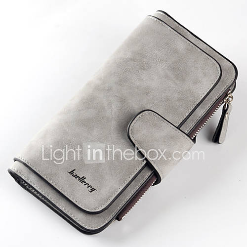 Dames Tassen Pu Portomonnees Rits Effen Kleur Bruin Donker Grijs Hemelsblauw huismerk kopen in de aanbieding