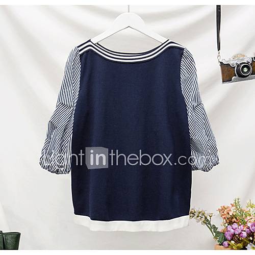 Dames T Shirt Gestreept Kleurenblok Blauw Xxxl huismerk kopen in de aanbieding Dames T Shirt Gestreept Kleurenblok Blauw Xxxl huismerk kopen in de aanbieding