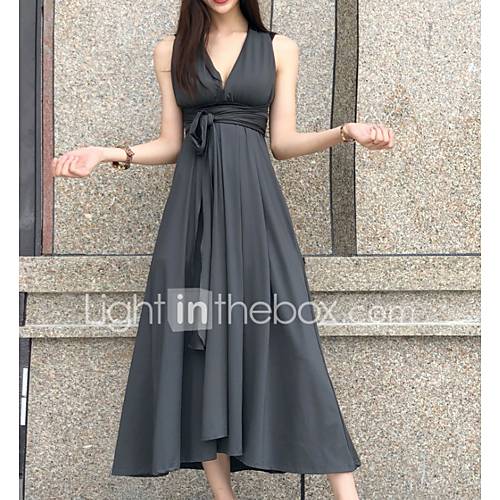 Dames Street Chic Schede Jurk Effen Maxi huismerk kopen in de aanbieding