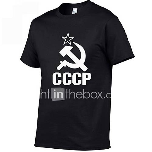 Heren T Shirt Geometrische Print Ronde Hals huismerk kopen in de aanbieding