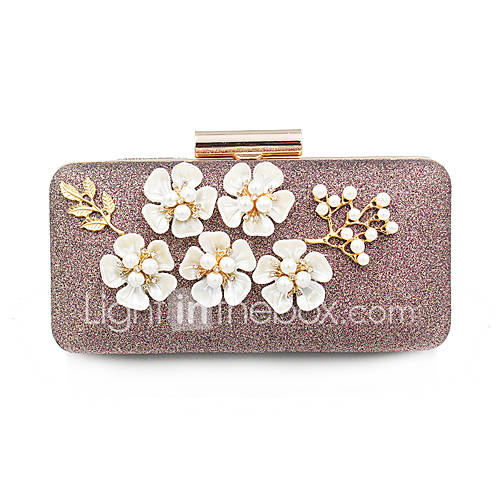 Dames Tassen Legering Avondtasje Glitter Bloem Bloemenprint Paars huismerk kopen in de aanbieding