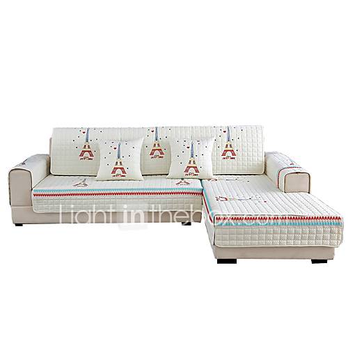 Sofahoes Sofa Kussen Effen Print Neutral Borduurwerk Gewatteerd Katoen Hoezen huismerk kopen in de aanbieding