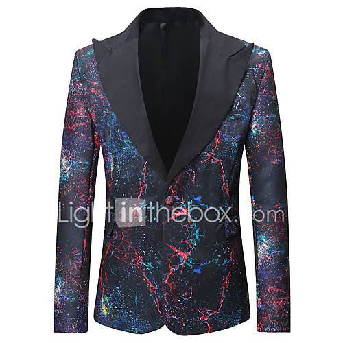 Heren Blazer Geometrisch Kleurenblok Puntige Revers Rayon Polyester Zwart Xl Xxl Xxxl huismerk kopen in de aanbieding Heren Blazer Geometrisch Kleurenblok Puntige Revers Rayon Polyester Zwart Xl Xxl Xxxl huismerk kopen in de aanbieding