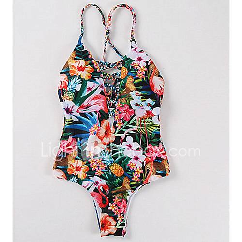 Dames Standaard Regenboog Cheeky Eendelig Zwemkleding Geometrisch Print M L Xl huismerk kopen in de aanbieding