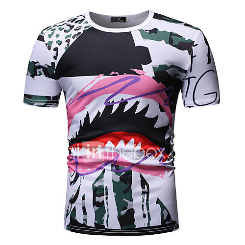 Heren Patchwork Print T Shirt Geometrisch Grafisch Zwart Xl huismerk kopen in de aanbieding Heren Patchwork Print T Shirt Geometrisch Grafisch Zwart Xl huismerk kopen in de aanbieding