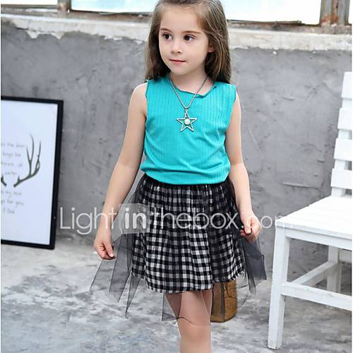 Kinderen Peuter Meisjes Standaard Street Chic Blokken Patchwork Netstof Print Mouwloos Katoen Polyester Kledingset Klaver huismerk kopen in de aanbieding Kinderen Peuter Meisjes Standaard Street Chic Blokken Patchwork Netstof Print Mouwloos Katoen Polyester Kledingset Klaver huismerk kopen in de aanbieding