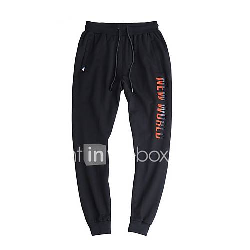 Heren Street Chic Chinos Zwaar Katoen Broek Print Wit huismerk kopen in de aanbieding