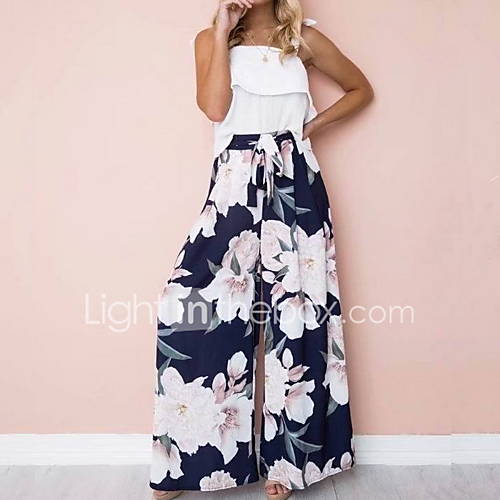 Dames Standaard Breedbeen Broek Bloemen Klaver huismerk kopen in de aanbieding