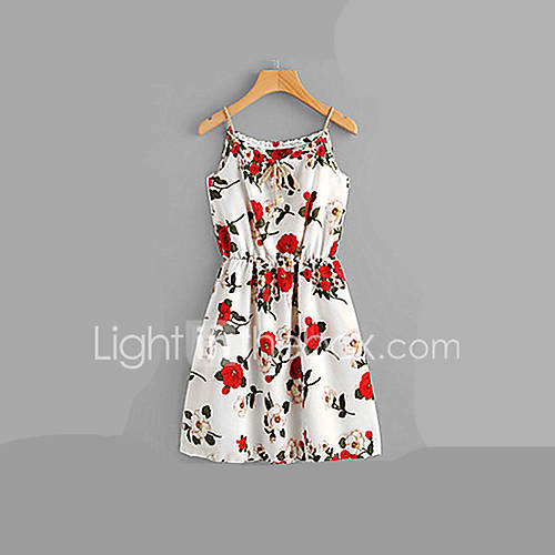 Dames Standaard Elegant Skater Jurk Bloemen Print Boven De Knie huismerk kopen in de aanbieding