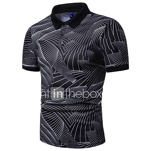 Heren Print Polo Gestreept Geometrisch Wit Xl huismerk kopen in de aanbieding Heren Print Polo Gestreept Geometrisch Wit Xl huismerk kopen in de aanbieding