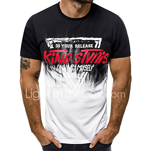 Heren T Shirt Effen Grafisch Letter Blauw Xl huismerk kopen in de aanbieding Heren T Shirt Effen Grafisch Letter Blauw Xl huismerk kopen in de aanbieding