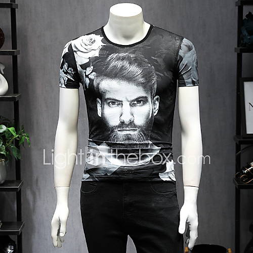 Heren T Shirt Portret Zwart Xxl huismerk kopen in de aanbieding Heren T Shirt Portret Zwart Xxl huismerk kopen in de aanbieding