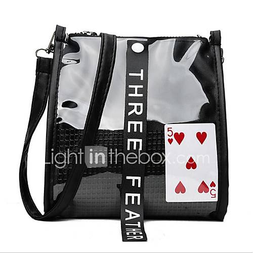 Dames Tassen Pvc Crossbodytas Rits Zwart Blozend Roze Beige huismerk kopen in de aanbieding