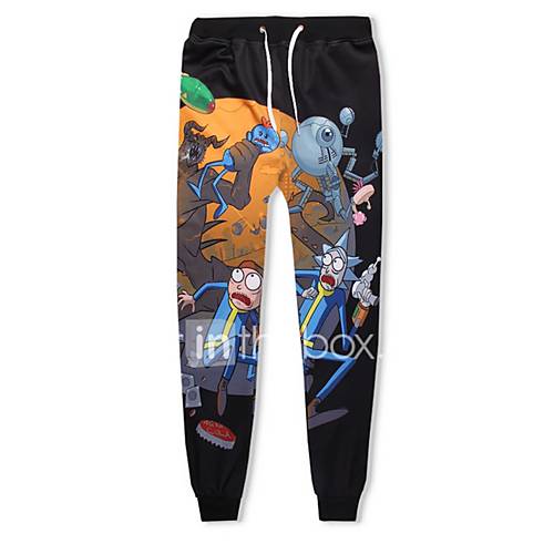 Heren Standaard Joggingbroeken Broek Met Patroon Zwart huismerk kopen in de aanbieding